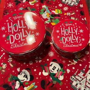 Red 'Holly Dolly Christmas' Tin Cookie Set
